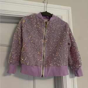 4T Mila & Rose Toddler Girl Lavender Purple Sequin Party Sparkle Jacket